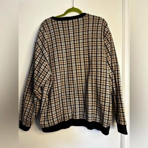 VTG 90’s Glen gate Windbreaker Lined Golf Pullover. Beige/cream/black Paid. XL. - Picture 6 of 11